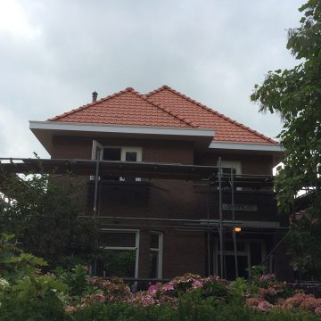 Vooraanzicht dakconstructie