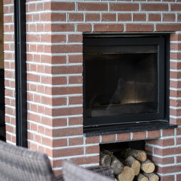 Geïntegreerde doorkijkhaard.